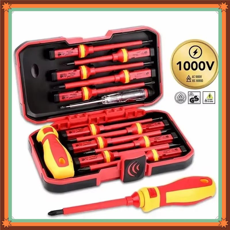 Power Tools Software - 13Pcs 1000V Insulated Screwdriver Set Magnetic