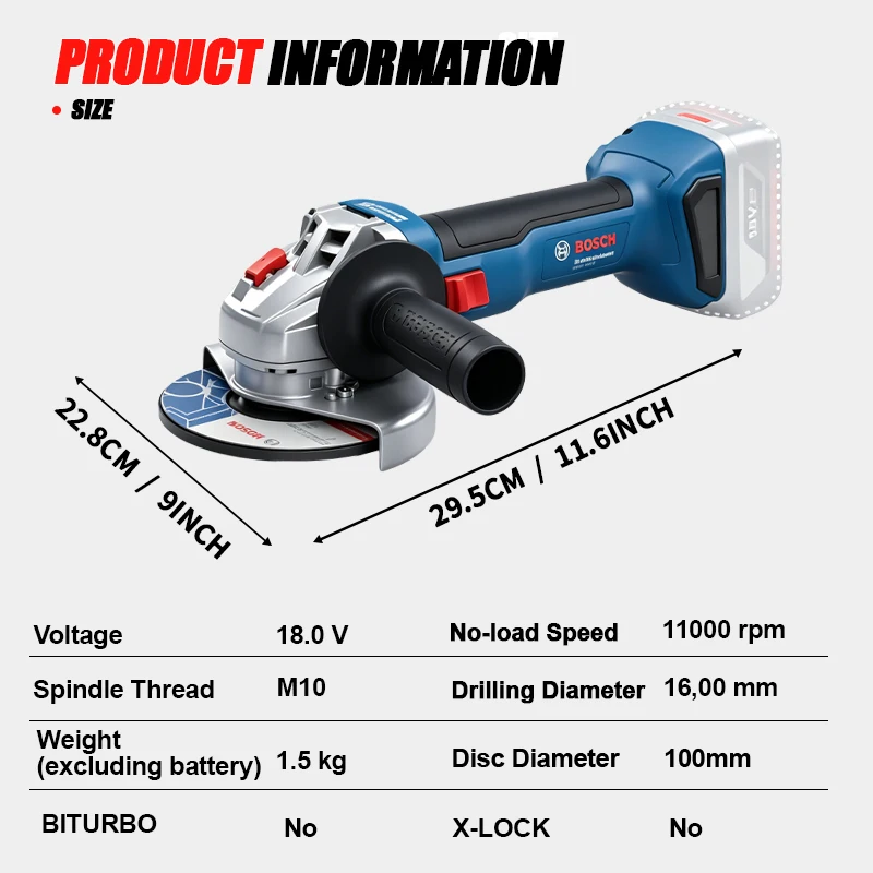 BOSCH GWS 18V-8 Cordless Angle - огляд і ціна Power Tools Grinder