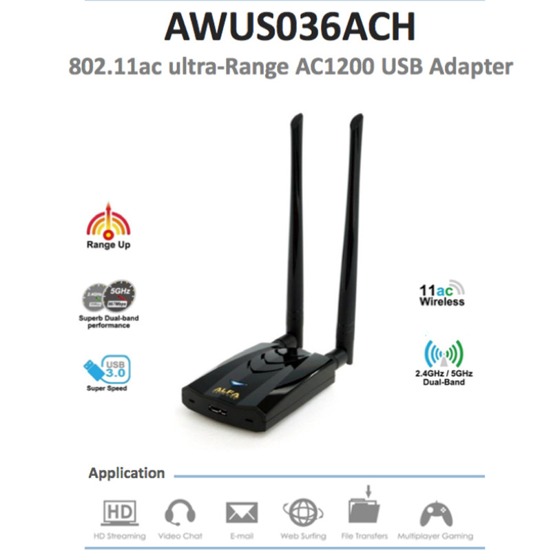 New ALFA AWUS036ACH Uses RTL88 - огляд і ціна Power Tools For Linux