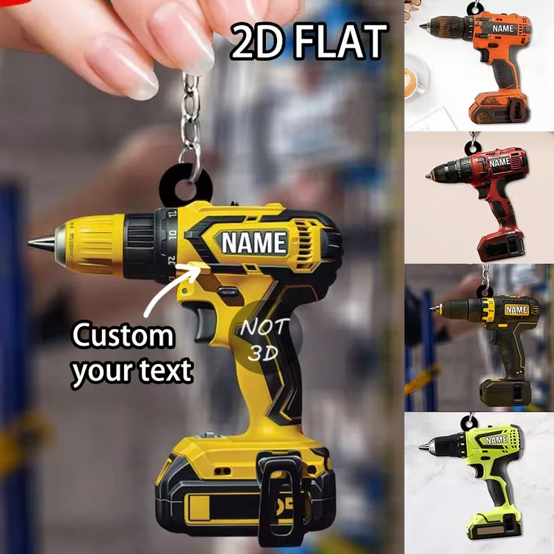 Custom Name Power Drill Keycha - огляд і ціна Power Tools And Names
